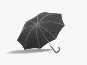 White Opened Umbrella 3Dモデル