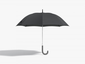 Black Opened Umbrella 3Dモデル
