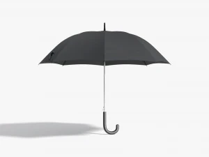 काली खुली छतरी 3D मॉडल