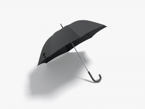 Black Opened Umbrella 3Dモデル