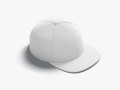 Shapback Cap white headwear with flat visor 3D Models