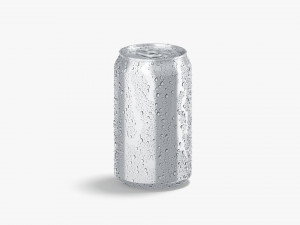 Aluminium Soda Can 330 ml with drops 3D मॉडल