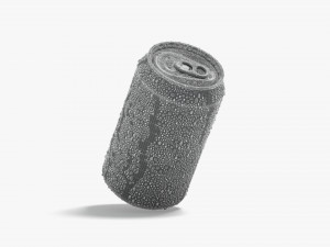 Aluminium Soda Can 330 ml with drops 3D मॉडल