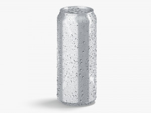 Aluminium Soda Can 500 ml with drops 3D Models