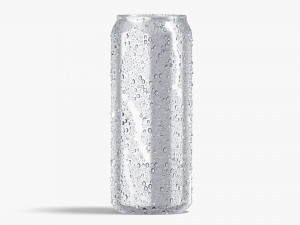 Aluminium Soda Can 500 ml with drops 3D Модель