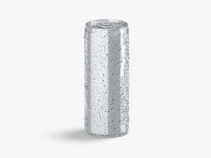 Aluminium Soda Can 450 ml with drops Modèle 3D