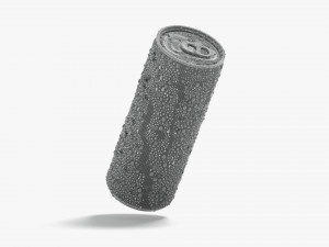 Aluminium Soda Can 450 ml with drops Modèle 3D