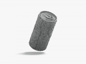Aluminium Soda Can 280 ml with drops Modelo 3D
