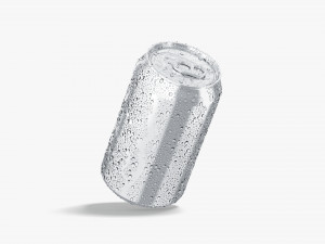 3D 4 Aluminium Soda Can with drops - 280 ml 330 ml 450 ml 500ml Modelo 3D