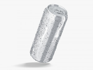 3D 4 Aluminium Soda Can with drops - 280 ml 330 ml 450 ml 500ml Modelo 3D