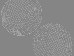 Two White Round Stickers - smooth and curved sticky labels 3D Model