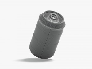 White Can Koozie 330 ml 3D 模型