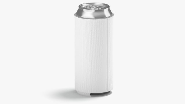 White Can Koozie 500 ml Modèle 3D .c4d .max .obj .3ds .fbx .stl .blend 