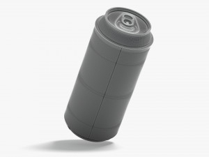 White Can Koozie 500 ml Modèle 3D