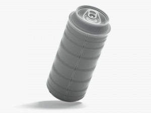 White Can Koozie 500 ml Modèle 3D