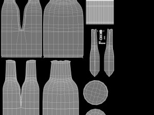 White Bottle Coozie with zip Modelo 3D