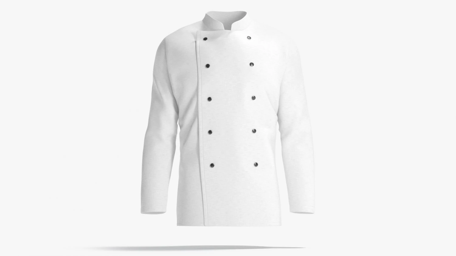 White Chef Jacket - cook chief coat 3D Model .c4d .max .obj .3ds .fbx .stl .blend