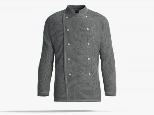 White Chef Jacket - cook chief coat 3D Model