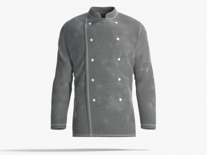 White Chef Jacket - cook chief coat 3D Модель