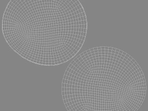 Two Black Round Stickers - smooth and bended adhesive labels 3D Model