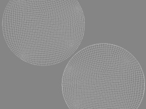 Two White Round Stickers - sleek and wrinkly sticky tag 3D Model