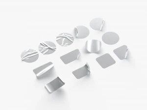 Lot de 13 autocollants - &eacute;tiquettes autocollantes rondes et carr&eacute;es adh&eacute;sives argent&eacute;es Modèle 3D