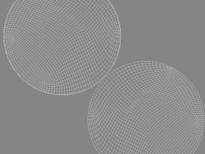 Two Round Stickers - silver flat and crumpled adhesive label 3D Model