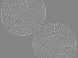 Two Round Stickers - silver flat and curled corners glutinous tally Model 3D