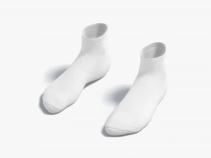 Witte enkelsokken - paar van stoffen sox 3D Model