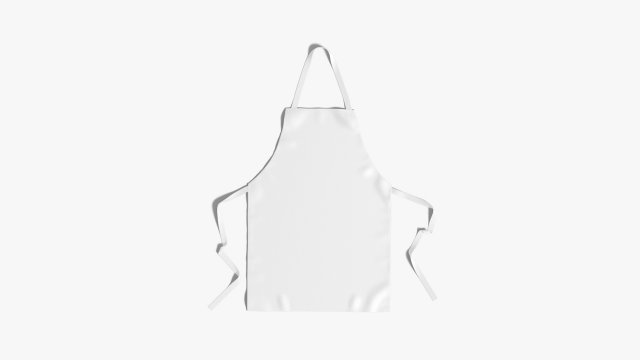 White Protective Apron - chief cook uniform Modelo 3D .c4d .max .obj .3ds .fbx .stl .blend 