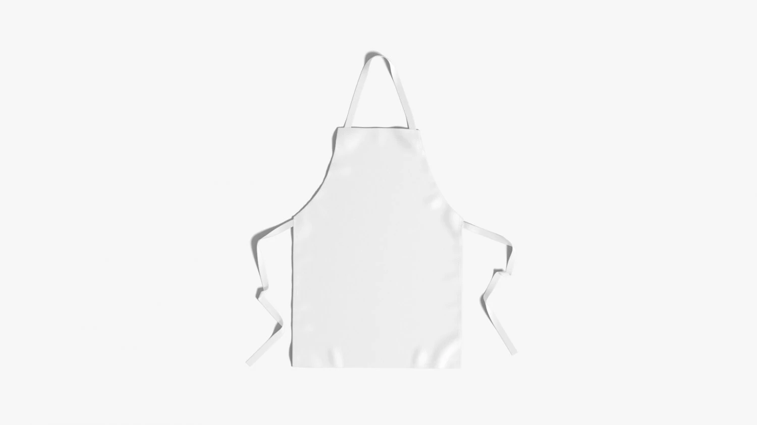 White Protective Apron - chief cook uniform 3D Model .c4d .max .obj .3ds .fbx .stl .blend 