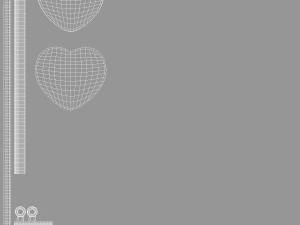 Chaveiro Cora&ccedil;&atilde;o Branco - porta-chaves Modelo 3D