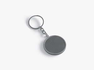 White Round Keychain - key tag holder 3D Model