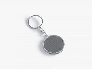 White Round Keychain - key tag holder 3D 모델