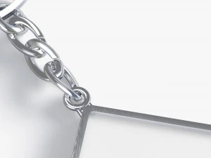 Porta-chaves Rhombus Branco - porta-chaves Modelo 3D