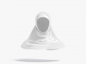 White Al-Amira - Muslim traditional woman headscarf hijab 3D Model