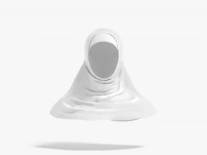 Білий Аль-Аміра - мусульманський традиційний жіночий хустку хіджаб 3D Модель