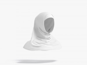 White Al-Amira - Muslim traditional woman headscarf hijab Modelo 3D