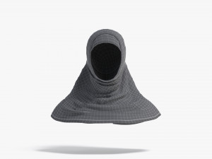 White Al-Amira - Muslim traditional woman headscarf hijab Modelo 3D