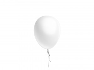 White Helium Balloons Set 5 foil gift balloon shapes 3D 모델