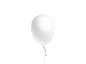 White Helium Balloons Set 5 foil gift balloon shapes 3D Model