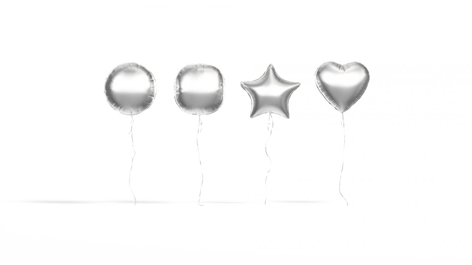 Silver on sale helium balloons