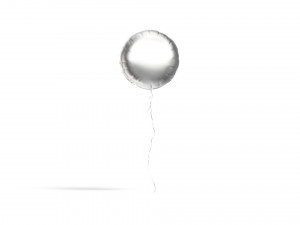 Silver Helium Balloons Set 4 foil gift balloon shapes Modèle 3D