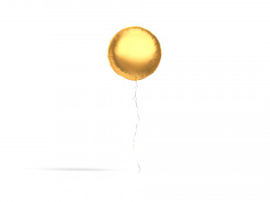 Gold Helium Balloons Set 4 foil gift balloon shapes 3D 模型