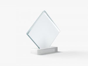 Rhombus Glass Award Trophy - crystal plaque trophies 3D Модель