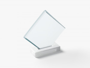 Rhombus Glass Award Trophy - crystal plaque trophies 3D Model