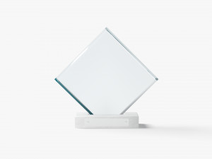 Rhombus Glass Award Trophy - crystal plaque trophies 3D Model