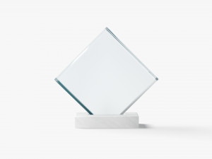 Rhombus Glass Award Trophy - crystal plaque trophies 3D Model