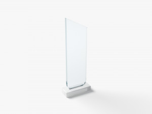 Peak Glass Award Trophy - crystal plaque trophies 3D Модель