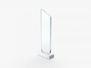 Peak Glass Award Trophy - crystal plaque trophies 3D Модель